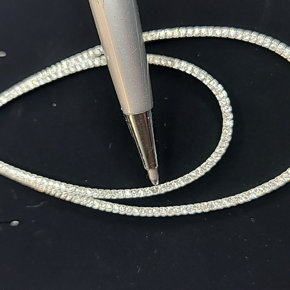 Saks 5th Ave Crystal Teardrop Earrings Silvertone - Picture 6 of 7